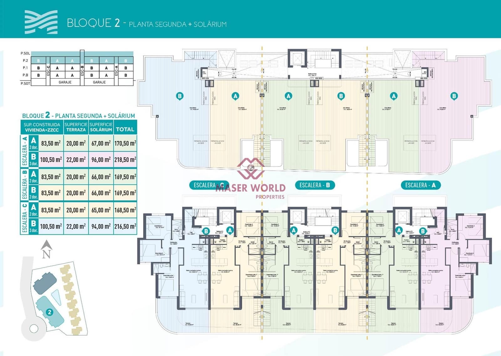 2 soverom Penthouse til salgs i Los Alcazares med svømmebasseng - € 369 000 (Ref: 9252355)