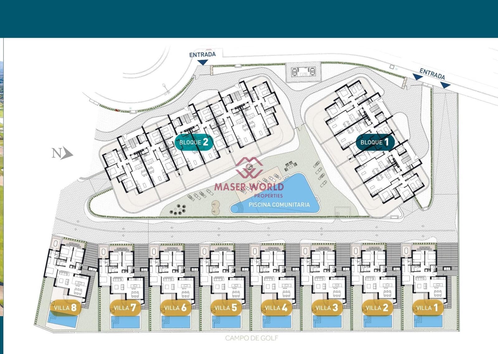 2 soverom Penthouse til salgs i Los Alcazares med svømmebasseng - € 369 000 (Ref: 9252355)