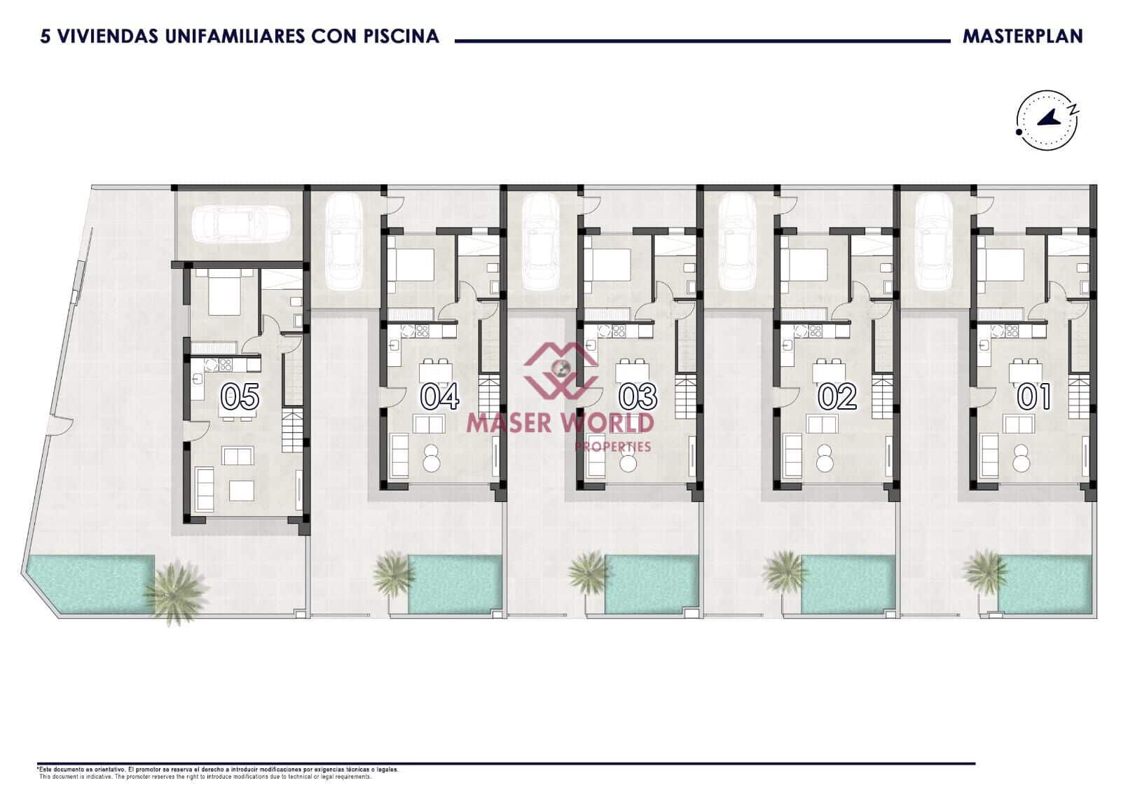 3 bedroom Semi-detached Villa for sale in San Pedro del Pinatar with pool garage - € 380,000 (Ref: 9264408)