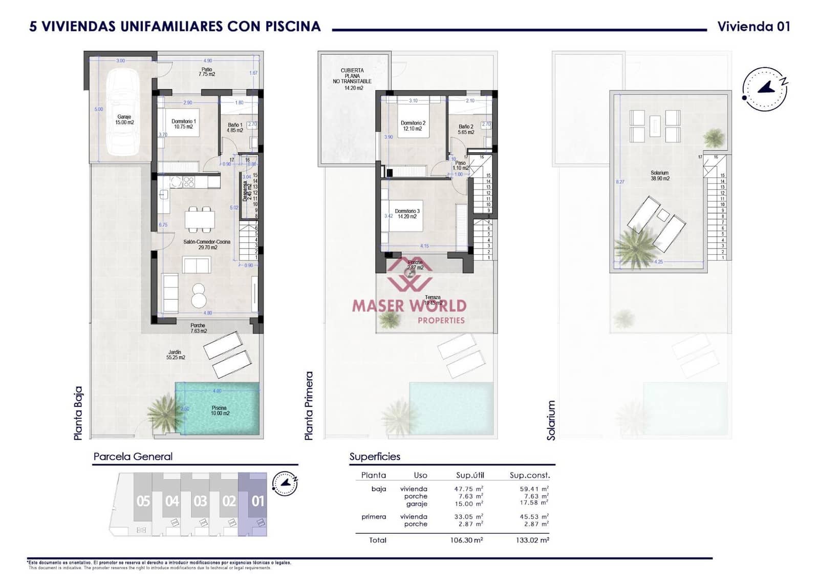 3 bedroom Semi-detached Villa for sale in San Pedro del Pinatar with pool garage - € 380,000 (Ref: 9264408)