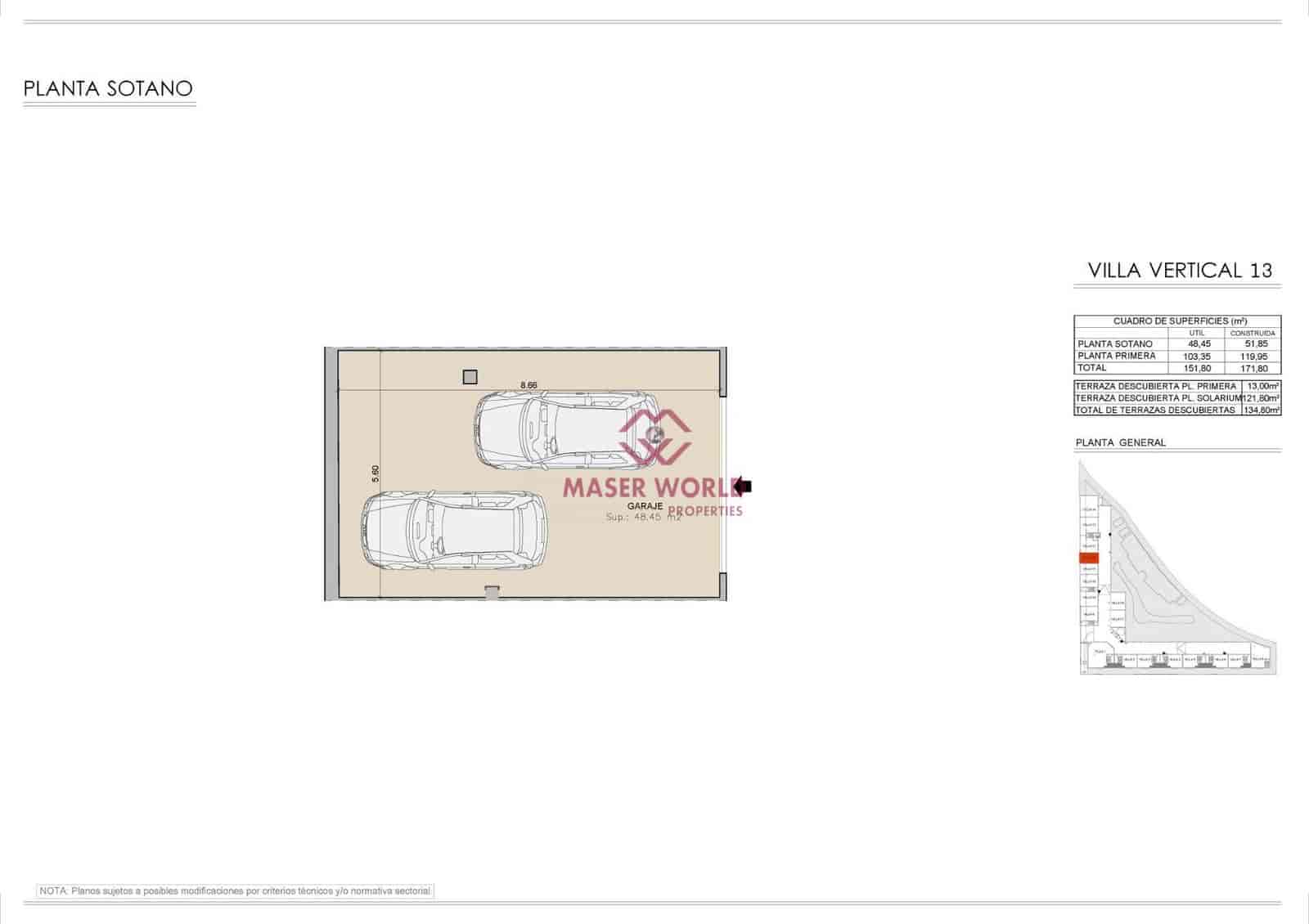 2 sovrum Bungalow till salu i San Juan de los Terreros med pool garage - 385 000 € (Ref: 9264410)