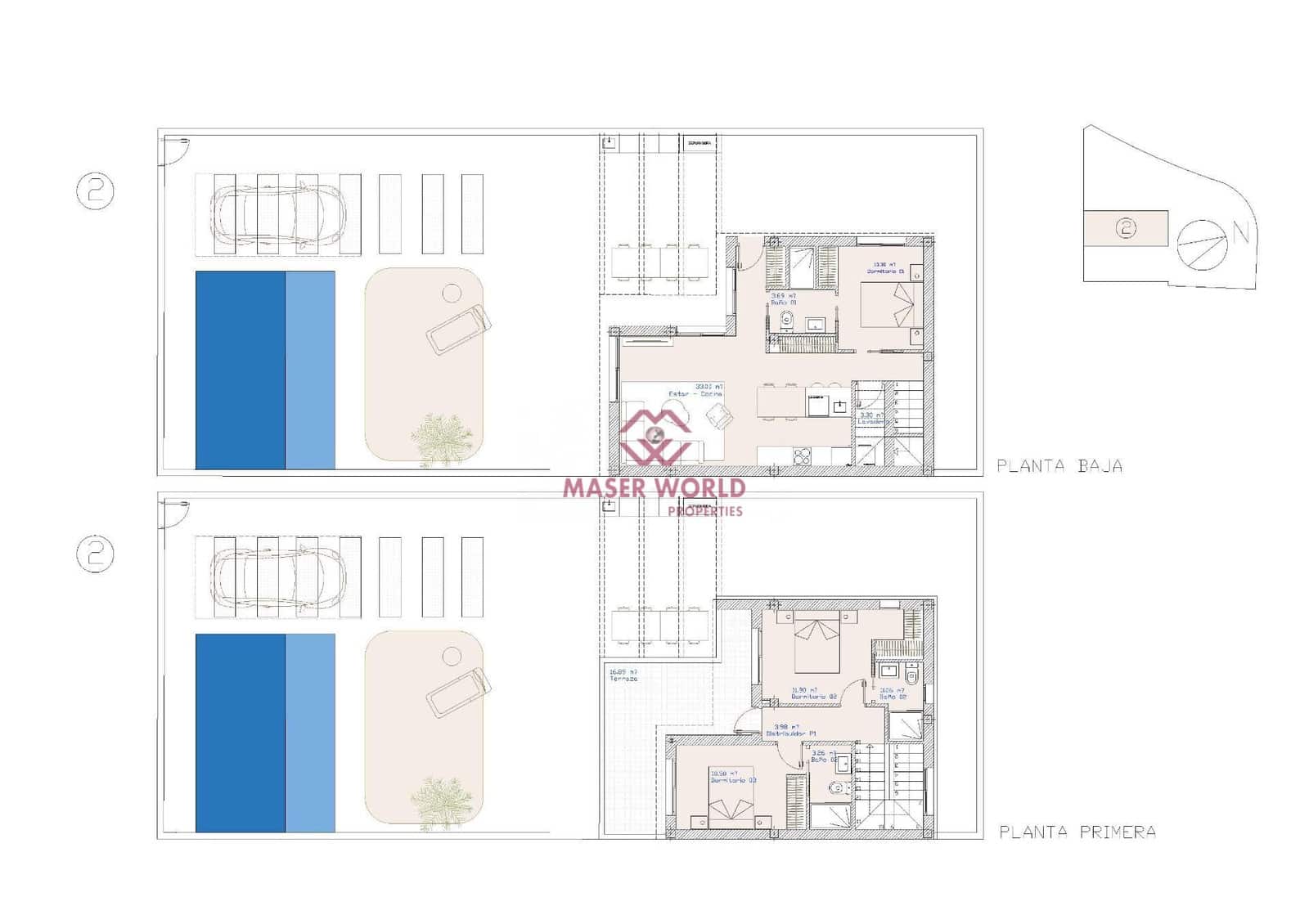 3 bedroom Villa for sale in San Pedro del Pinatar with pool - € 499,950 (Ref: 9282100)