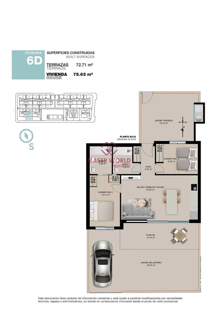 2 sypialnia Bungalow na sprzedaż w Torre de la Horadada z basenem - 375 000 € (Ref: 9337943)