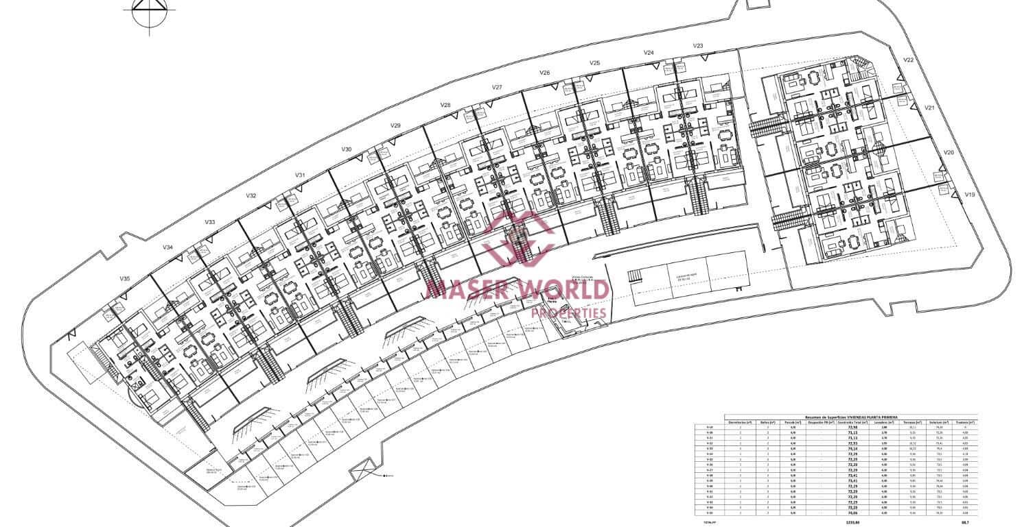 3 chambre Villa/Maison Mitoyenne à vendre à Pilar de la Horadada avec piscine - 370 000 € (Ref: 9337947)