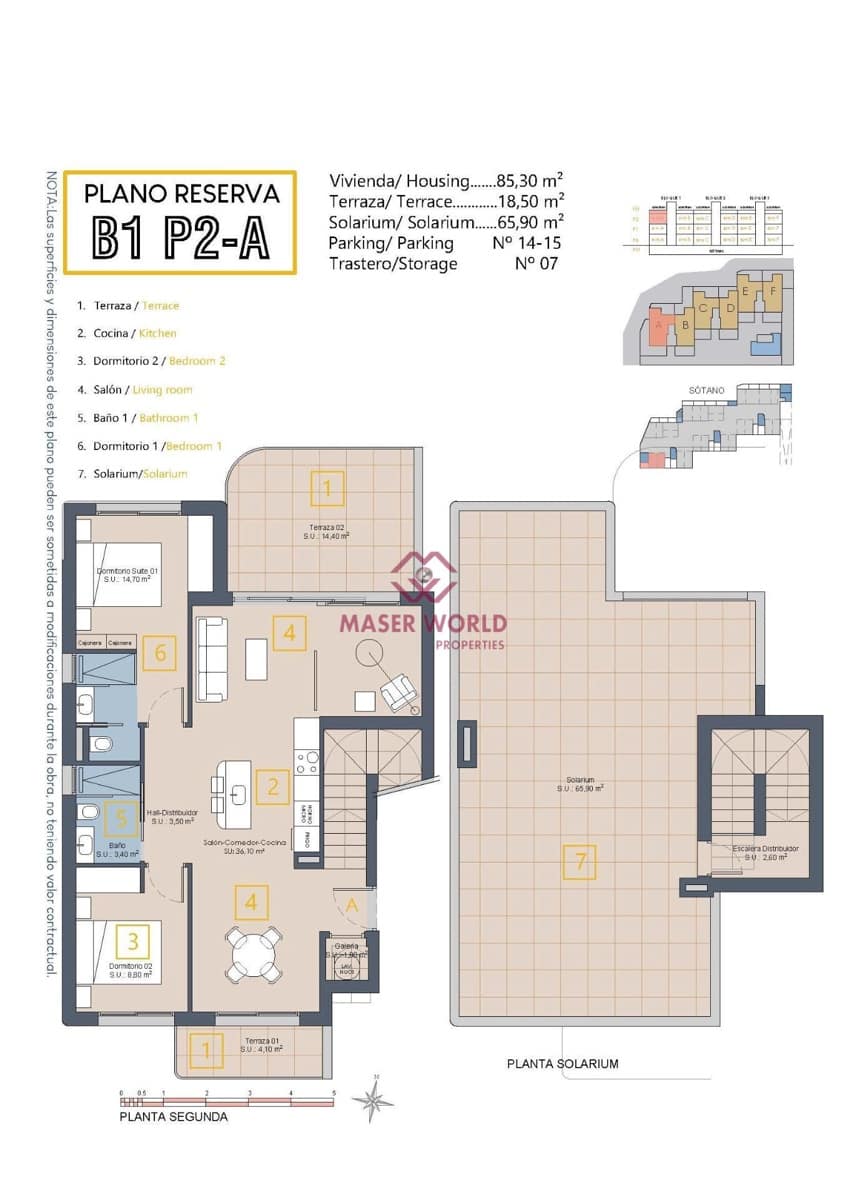 3 chambre Penthouse à vendre à Los Alcazares avec piscine - 419 900 € (Ref: 9343273)