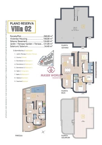 3 soverom Villa til salgs i Los Alcázares med svømmebasseng - € 589 900 (Ref: 9343275)