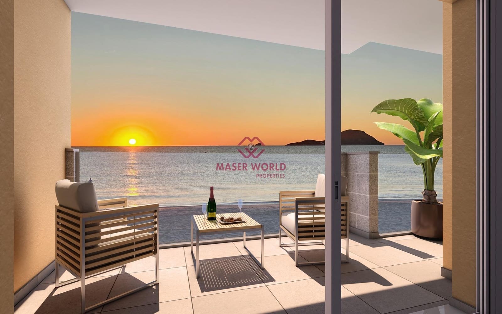 Ático de 2 habitaciones en La Manga del Mar Menor en venta con piscina garaje - 345.000 € (Ref: 9343276)