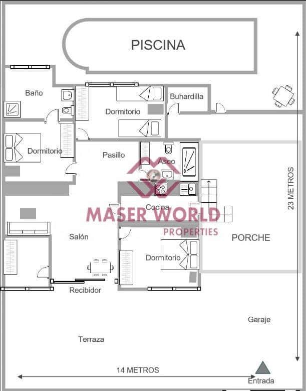 Chalet de 3 habitaciones en San Luis en venta con piscina garaje - 335.000 € (Ref: 9347238)