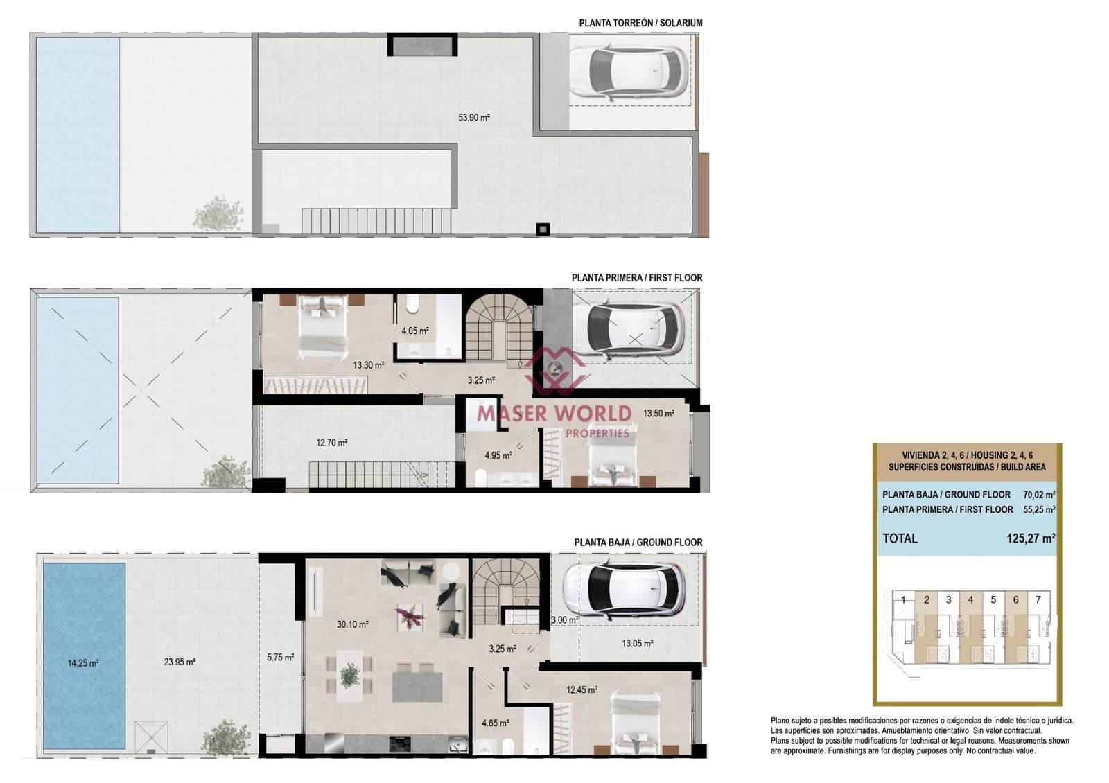 3 sovrum Radhus till salu i San Javier med pool - 287 900 € (Ref: 9362565)