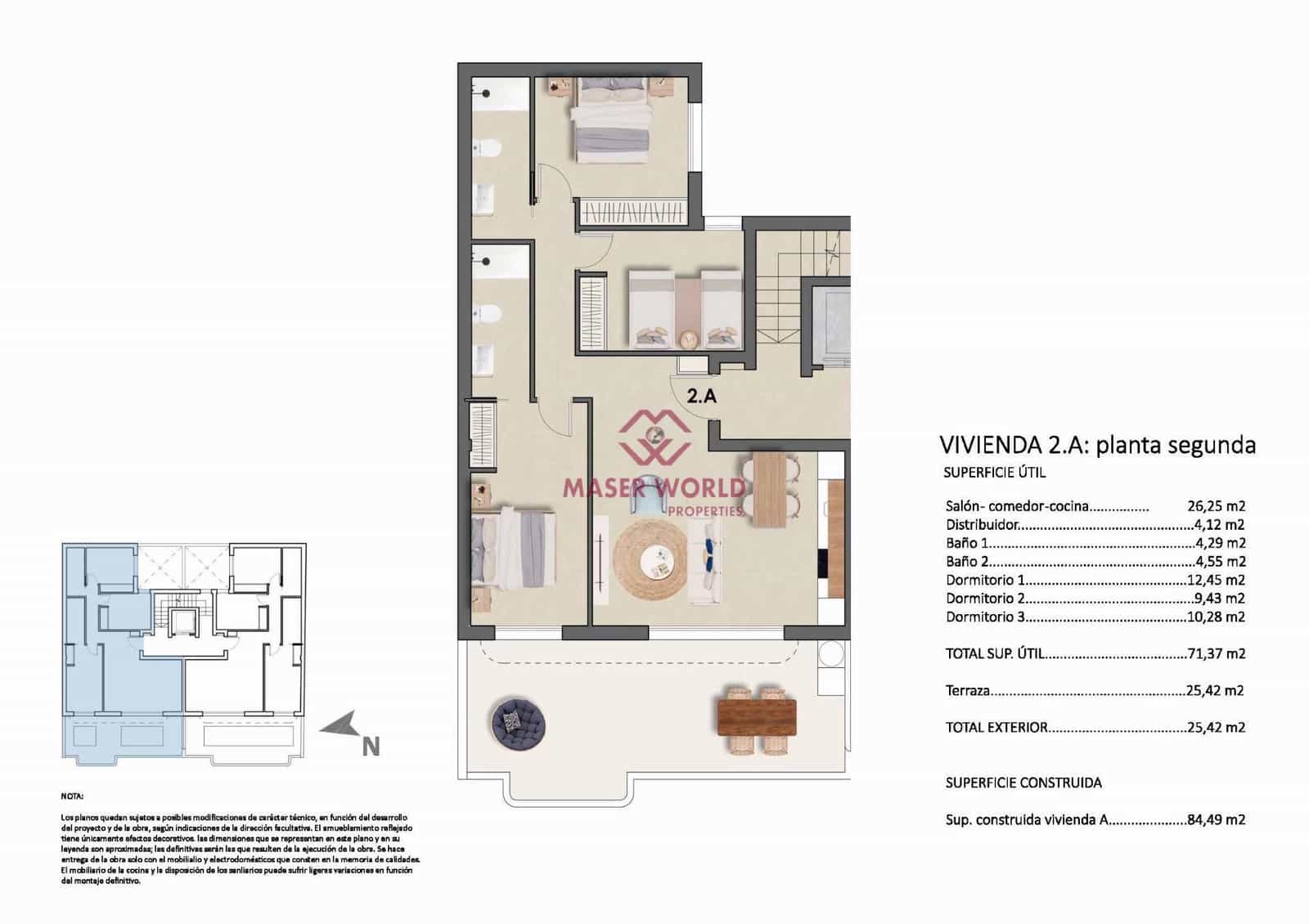 3 camera da letto Attico in vendita in Torre de la Horadada con piscina - 378.900 € (Rif: 9385506)