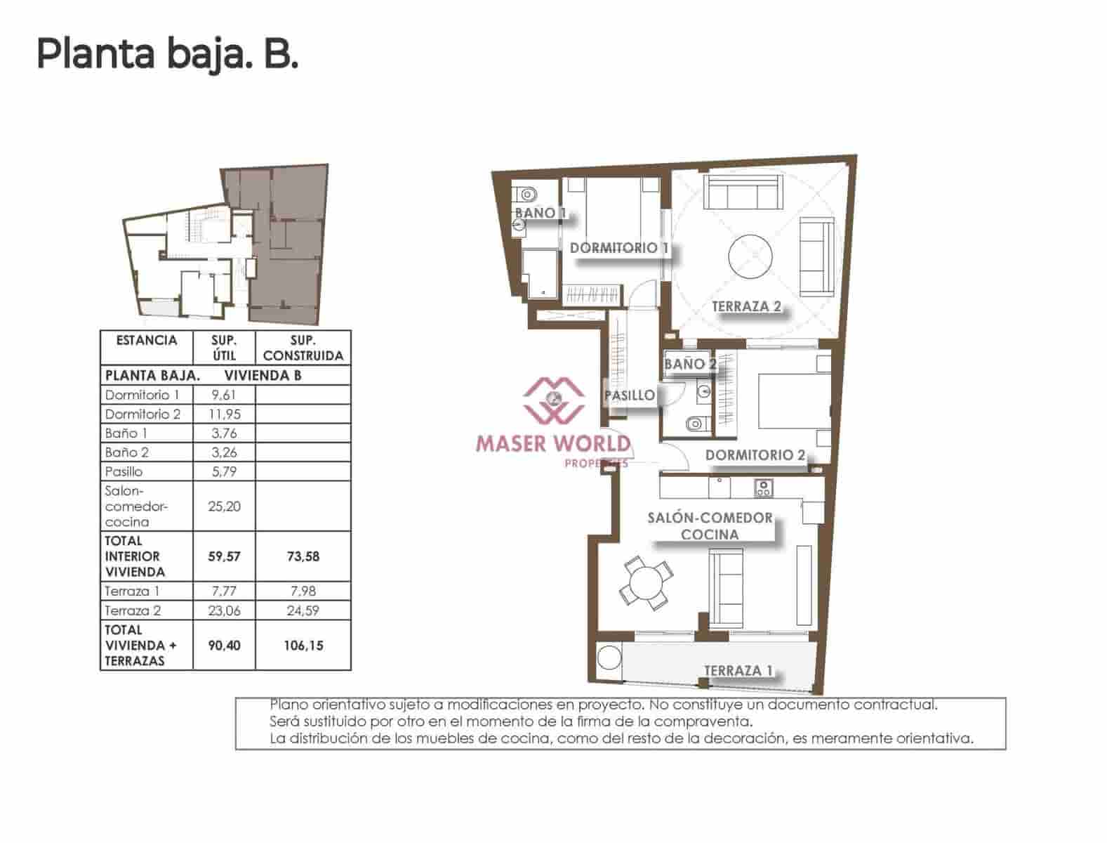 2 chambre Appartement à vendre à Torrevieja avec piscine - 268 000 € (Ref: 9398432)