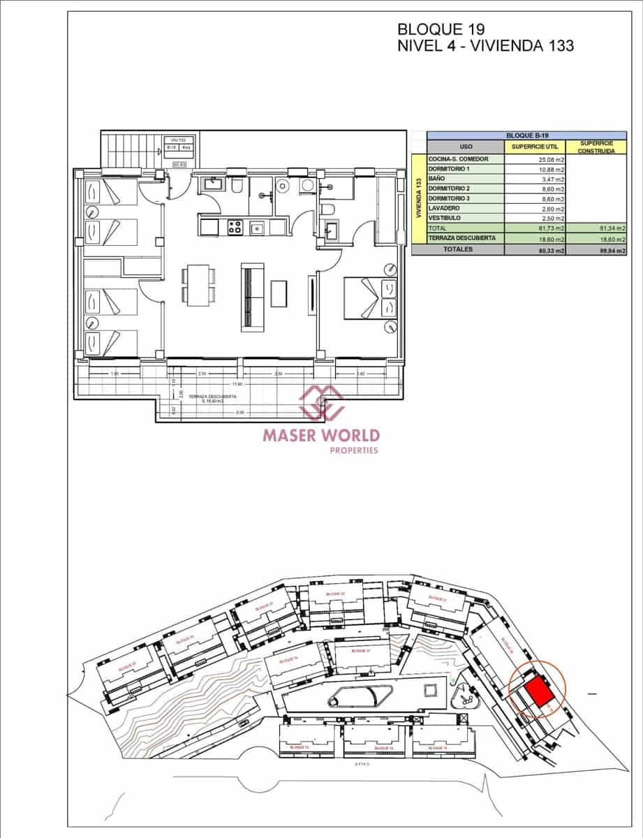 3 makuuhuone Kattohuoneisto myytävänä paikassa Xeresa mukana uima-altaan 
autotalli - 275 000 € (Ref: 9398434)