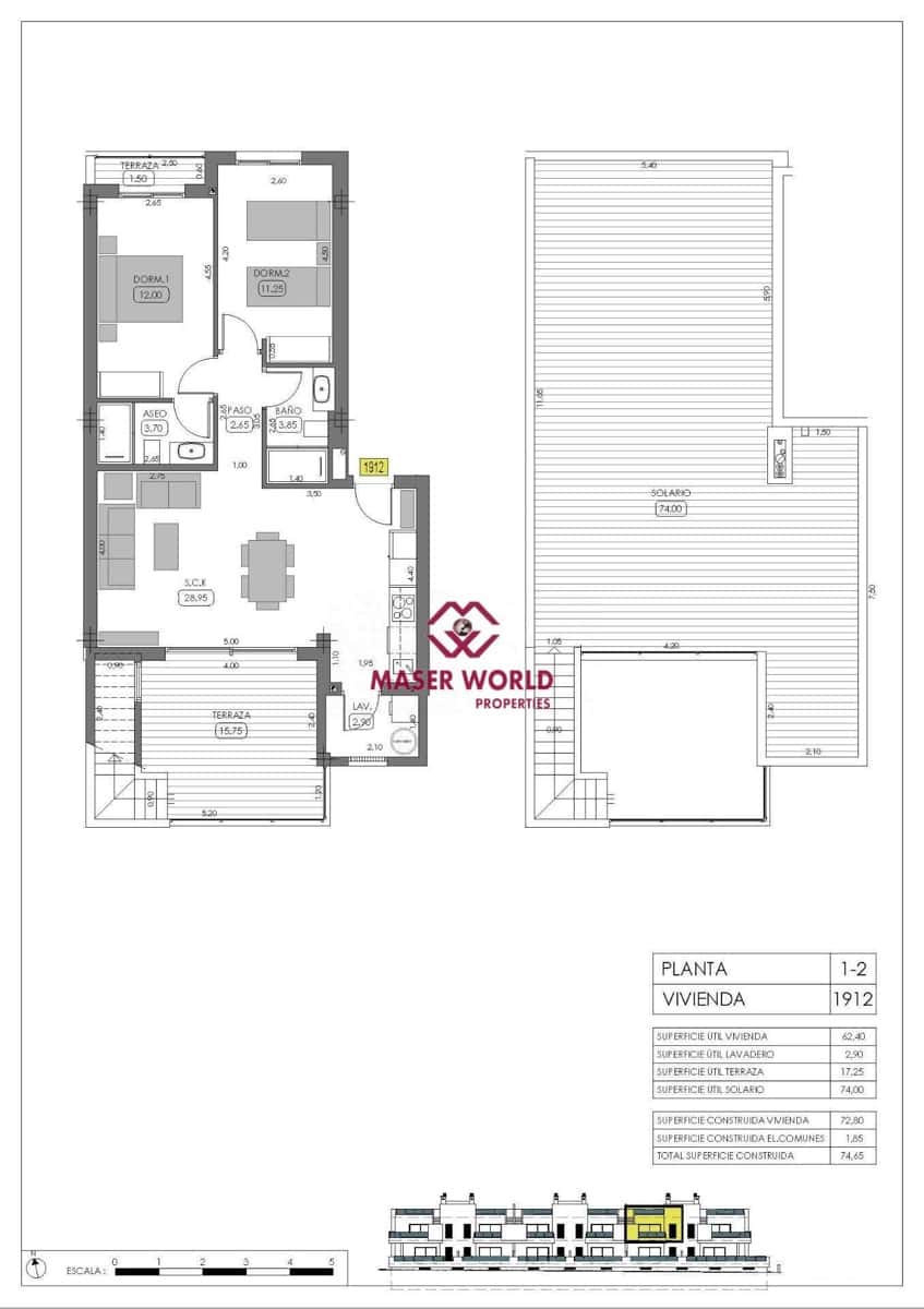 2 sypialnia Bungalow na sprzedaż w Algorfa z basenem garażem - 325 000 € (Ref: 9410900)