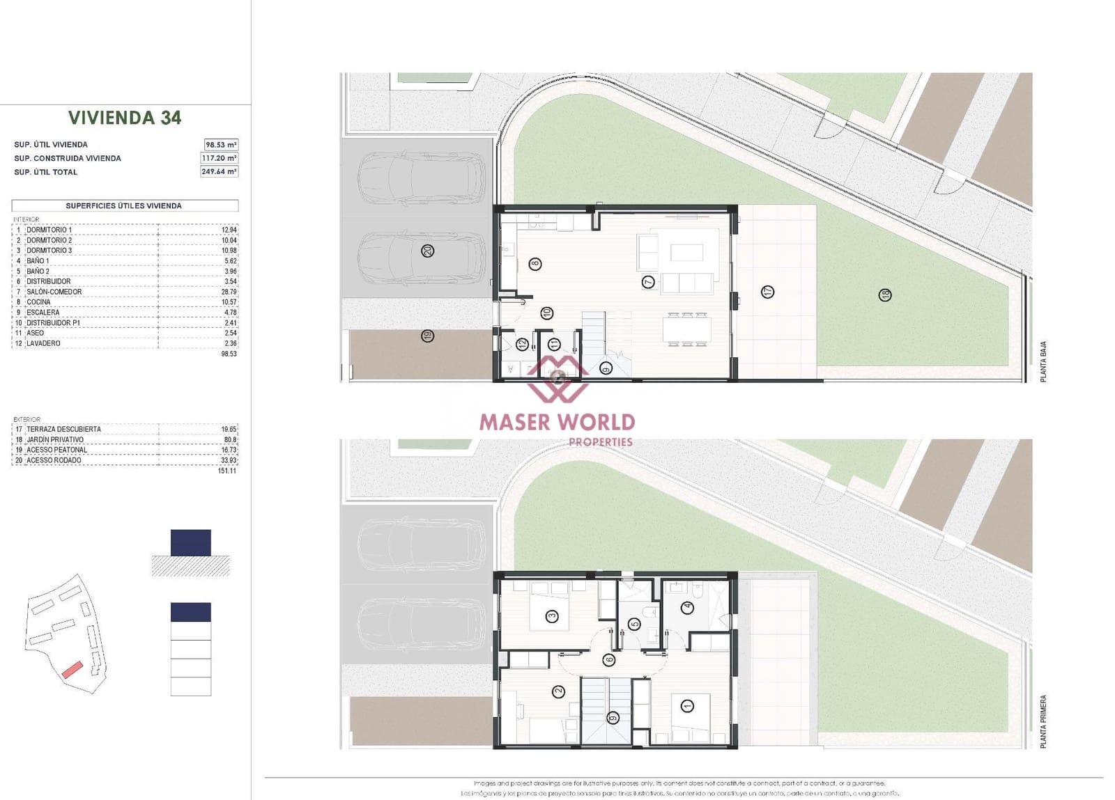 3 soverom Rekkehus til salgs i Finestrat med svømmebasseng - € 425 000 (Ref: 9410904)