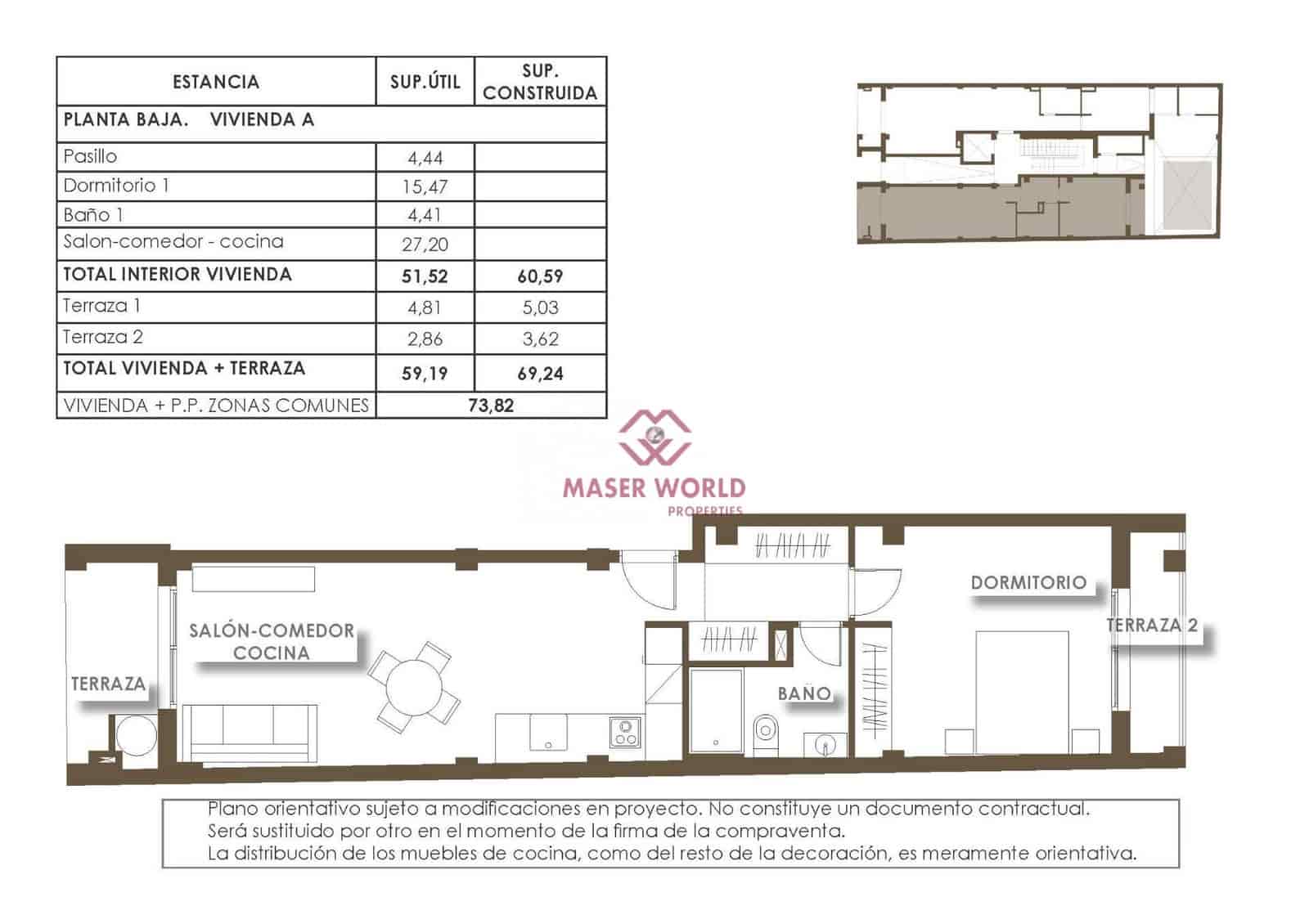 1 slaapkamer Appartement te koop in Torrevieja met zwembad - € 235.000 (Ref: 9440009)
