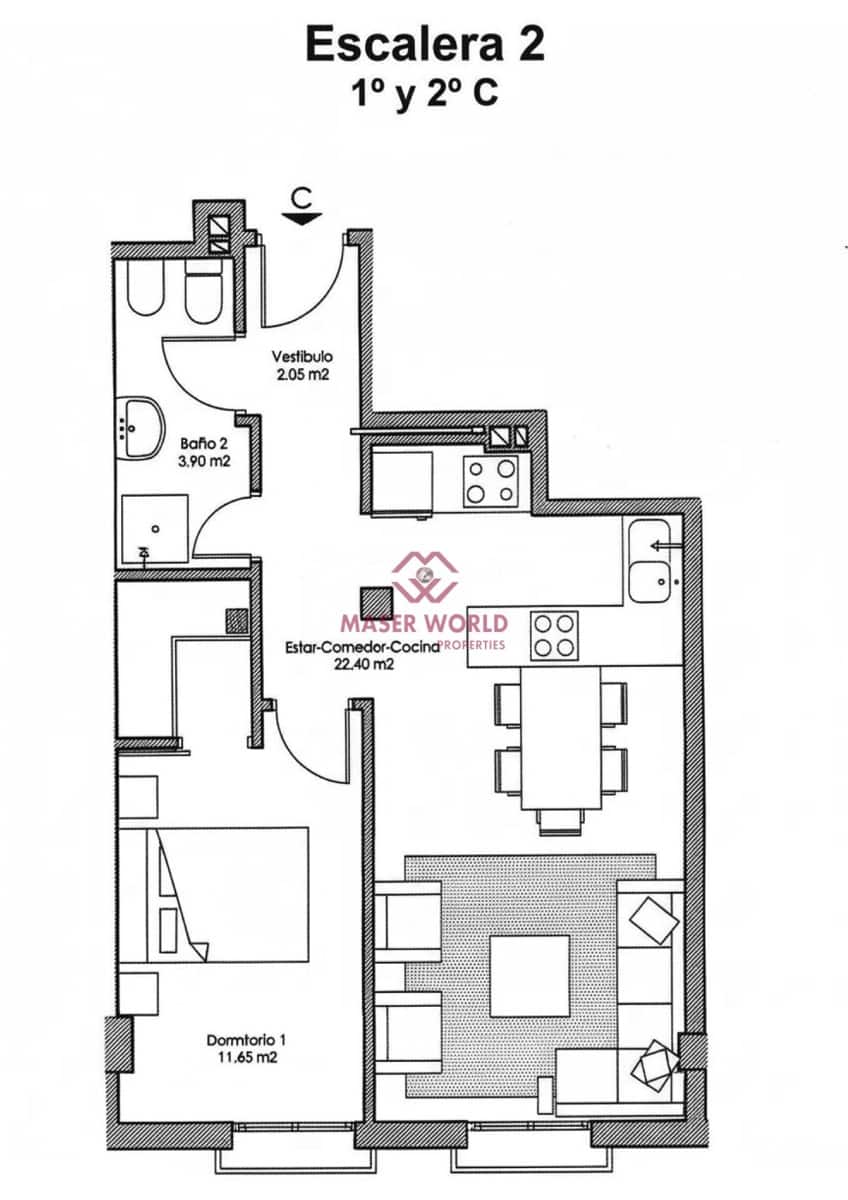 Apartamento de 1 habitación en Avileses en venta con garaje - 73.000 € (Ref: 9446247)