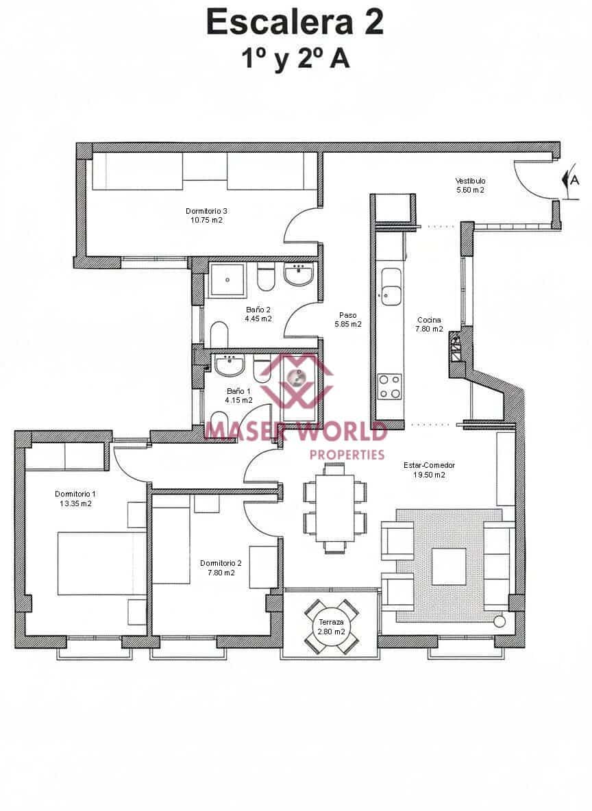 3 sovrum Lägenhet till salu i Avileses med garage - 133 000 € (Ref: 9446249)