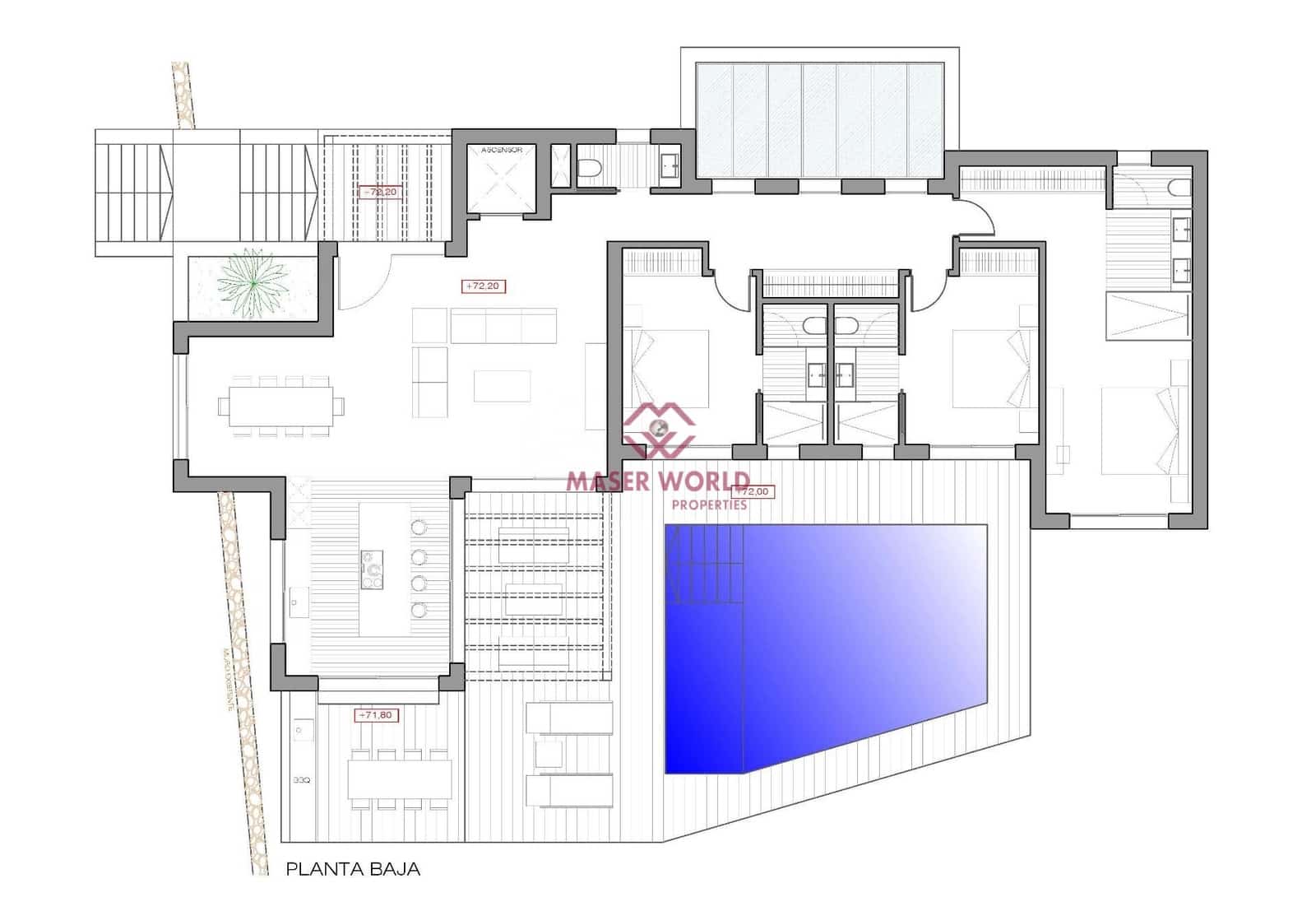 3 sypialnia Willa na sprzedaż w Javea / Xabia z basenem garażem - 2 050 000 € (Ref: 9446259)