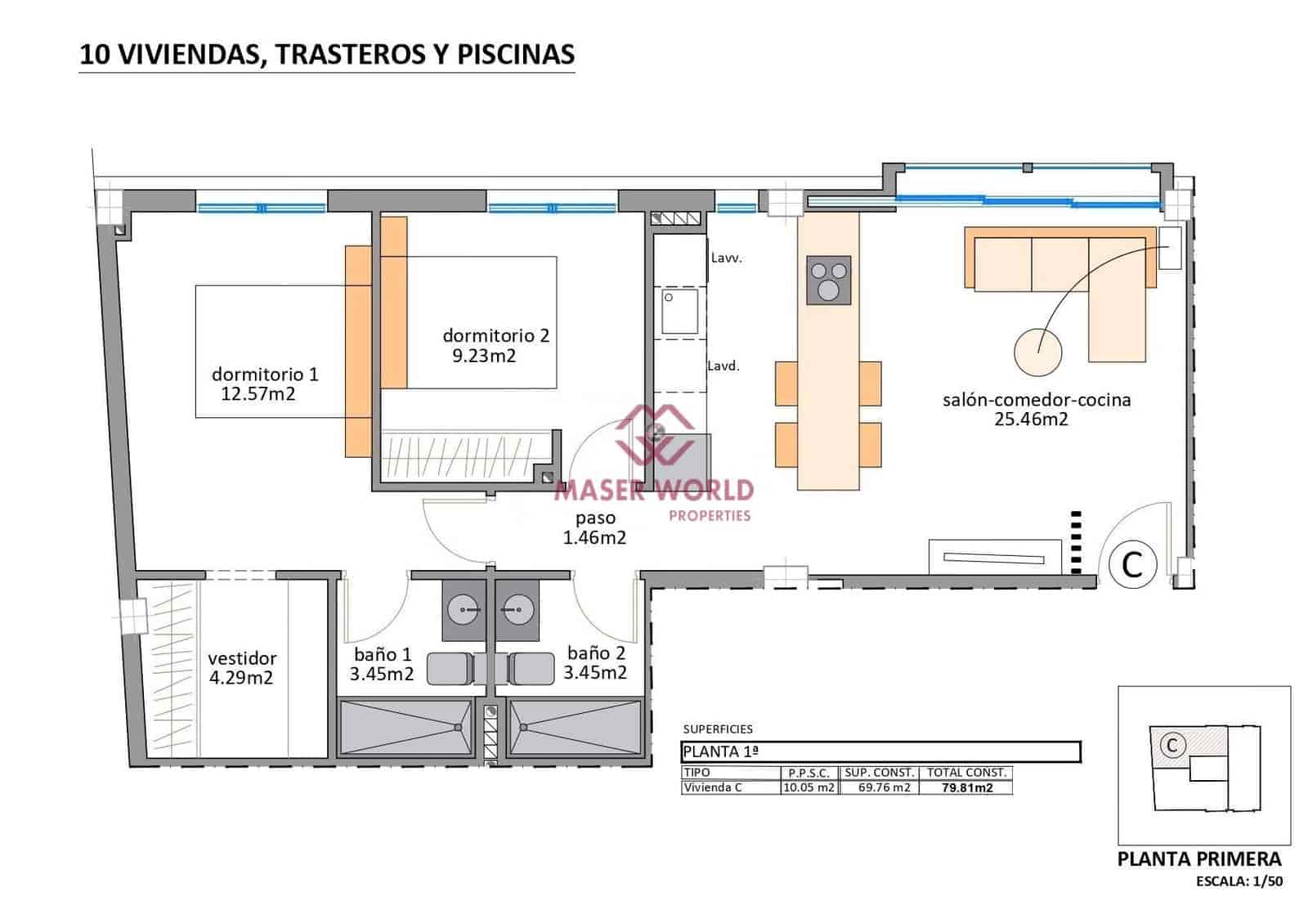 2 bedroom Apartment for sale in Lo Pagan with pool garage - € 208,900 (Ref: 9494531)