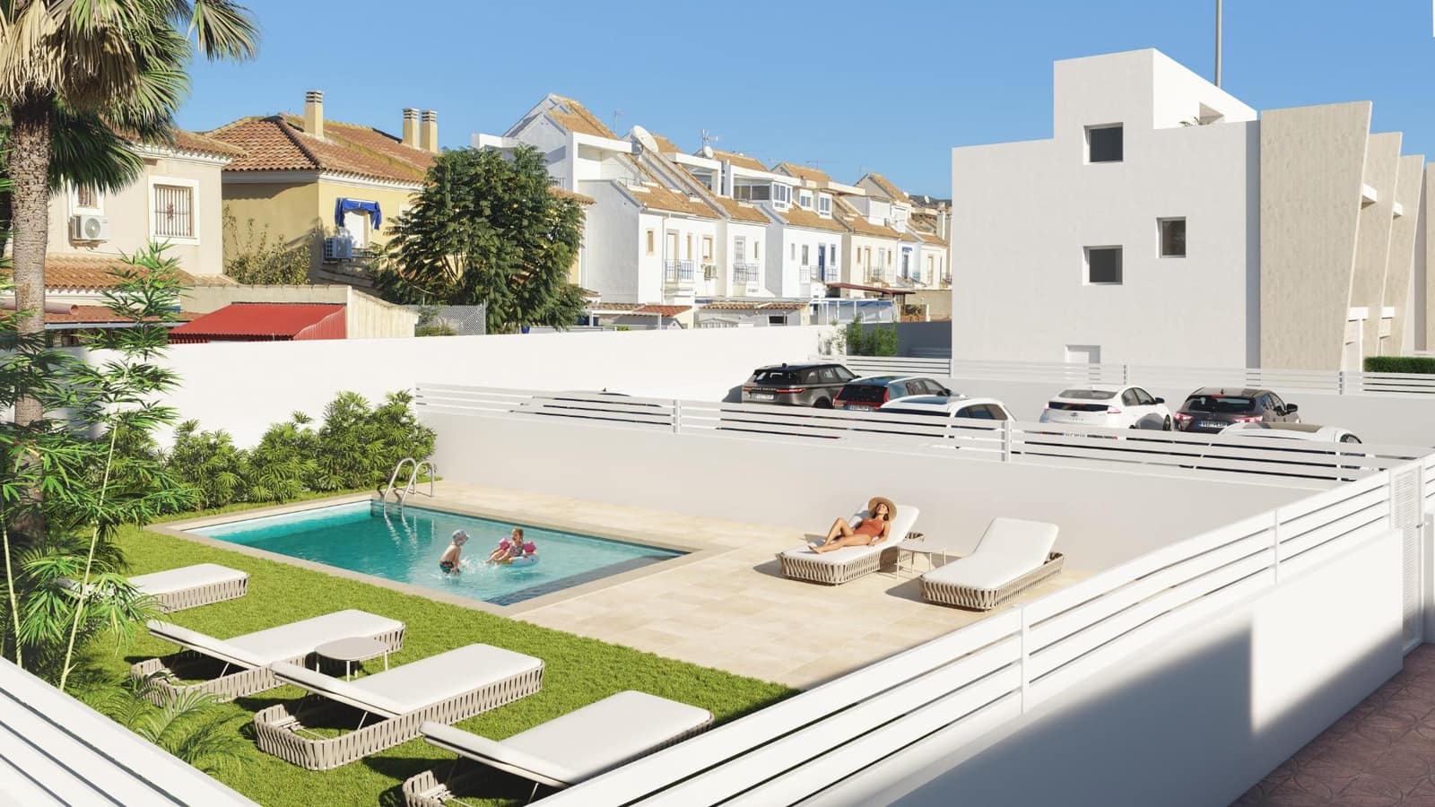 3 soveværelse Semi-Rækkehus til salg i Puerto de Mazarron med swimmingpool - € 294.000 (Ref: 9536769)