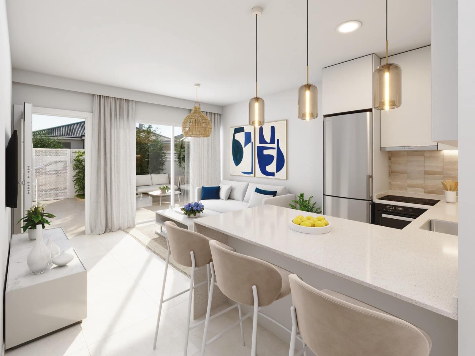 3 soveværelse Semi-Rækkehus til salg i Puerto de Mazarron med swimmingpool - € 294.000 (Ref: 9536769)