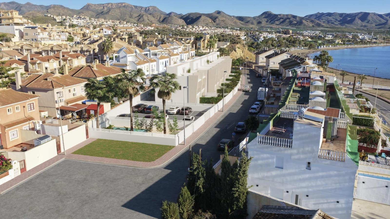 3 soveværelse Semi-Rækkehus til salg i Puerto de Mazarron med swimmingpool - € 294.000 (Ref: 9536769)