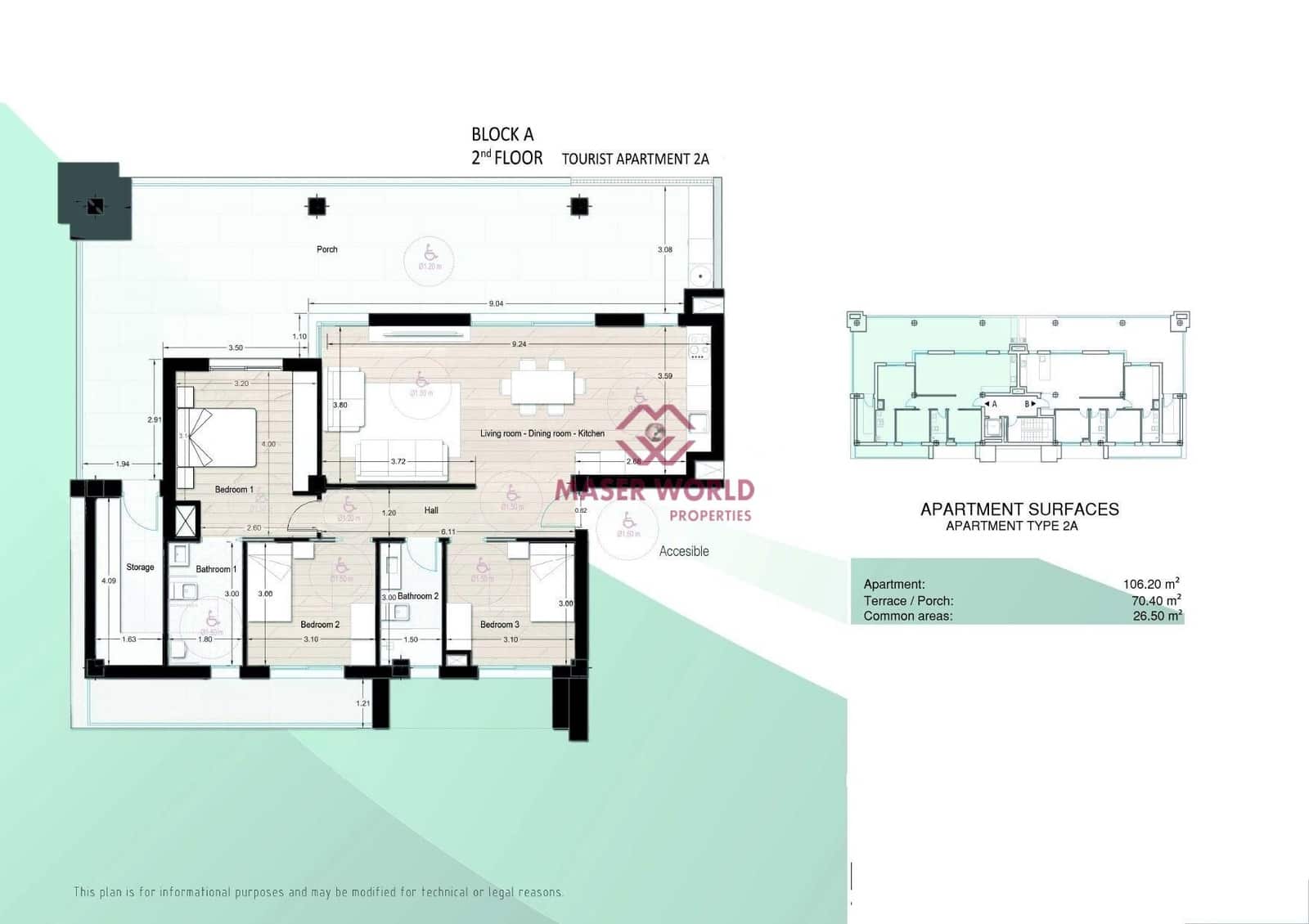 3 sovrum Lägenhet till salu i Los Narejos med pool - 349 900 € (Ref: 9548106)