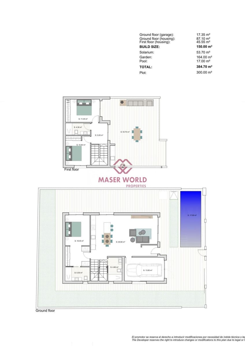 3 quarto Moradia para venda em Los Alcazares com piscina garagem - 590 000 € (Ref: 9548112)