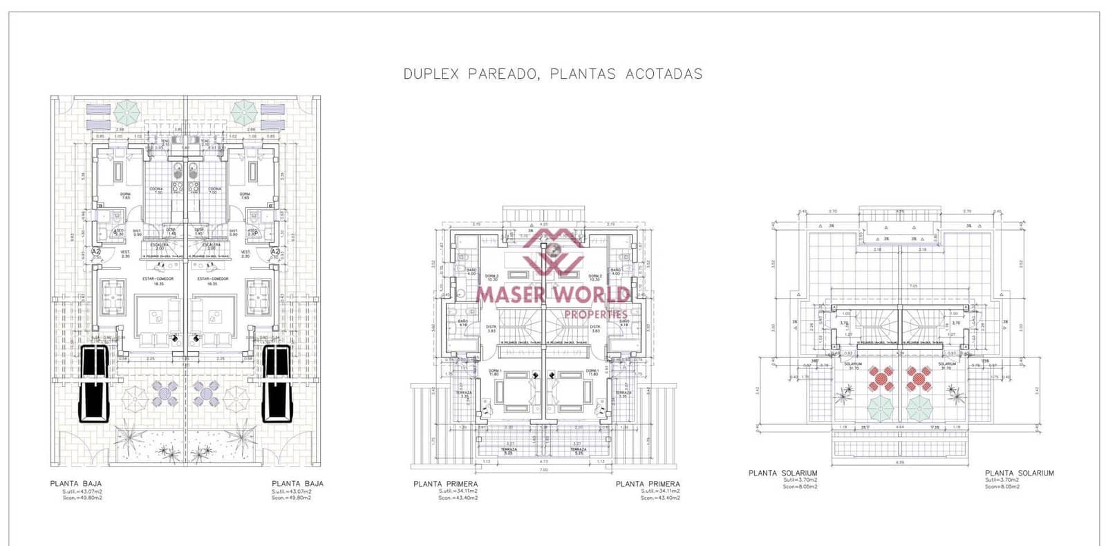 3 soveværelse Semi-Rækkehus til salg i Alamillo med swimmingpool - € 294.000 (Ref: 9548113)
