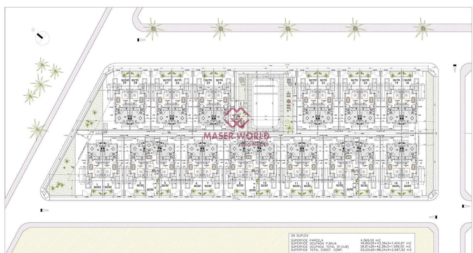 3 soveværelse Semi-Rækkehus til salg i Alamillo med swimmingpool - € 294.000 (Ref: 9548113)