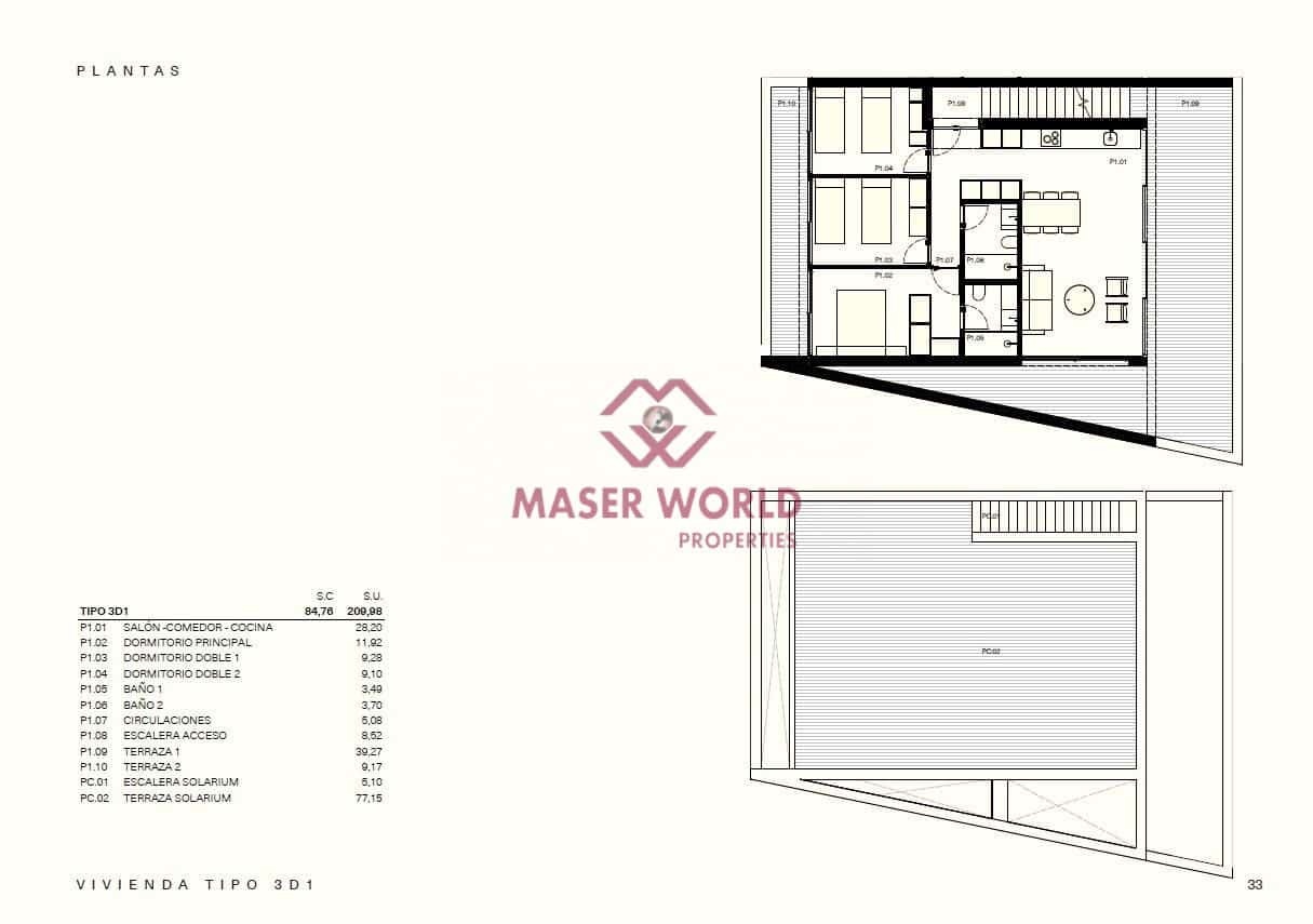3 sypialnia Bungalow na sprzedaż w Los Balcones z basenem - 349 000 € (Ref: 9555655)