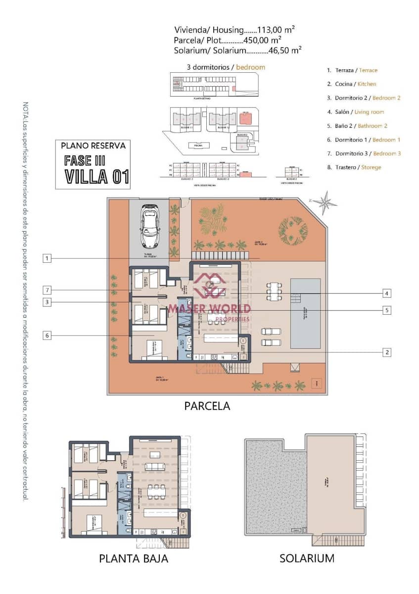 3 makuuhuone Huvila myytävänä paikassa Los Alcazares mukana uima-altaan - 539 900 € (Ref: 9555656)