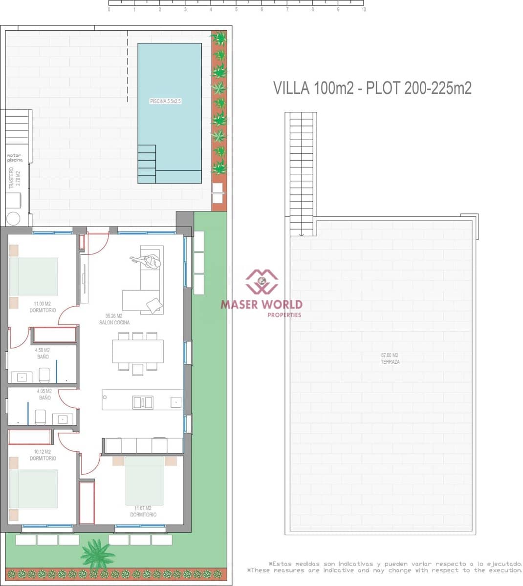 3 sypialnia Dom blizniak na sprzedaż w San Javier z basenem - 504 300 € (Ref: 9625479)