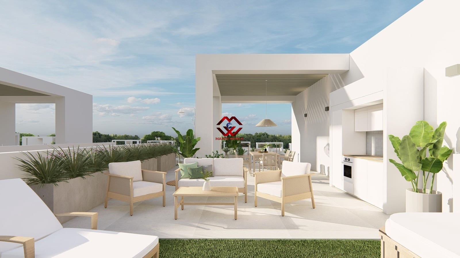 2 soveværelse Penthouse til salg i Los Alcazares med swimmingpool - € 359.000 (Ref: 9701577)