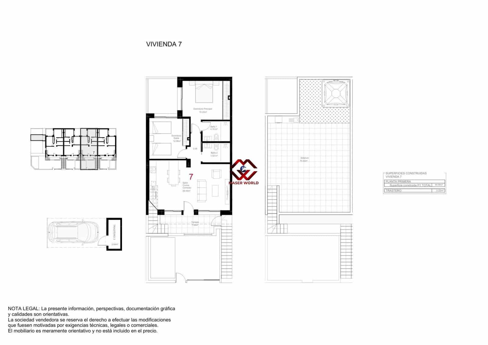 2 bedroom Bungalow for sale in San Pedro del Pinatar with pool - € 319,900 (Ref: 9701585)