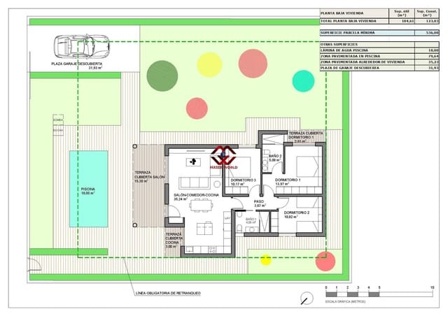 3 sypialnia Willa na sprzedaż w Hondón de las Nieves z basenem garażem - 370 000 € (Ref: 9772982)