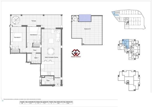 2 chambre Penthouse à vendre à Bigastro avec piscine garage - 209 900 € (Ref: 9778046)