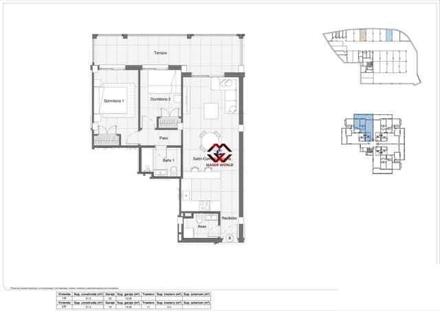 2 soverom Leilighet til salgs i Bigastro med svømmebasseng garasje - € 179 900 (Ref: 9778047)