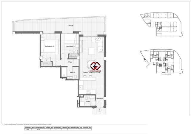 2 soverom Leilighet til salgs i Bigastro med svømmebasseng garasje - € 174 900 (Ref: 9778048)