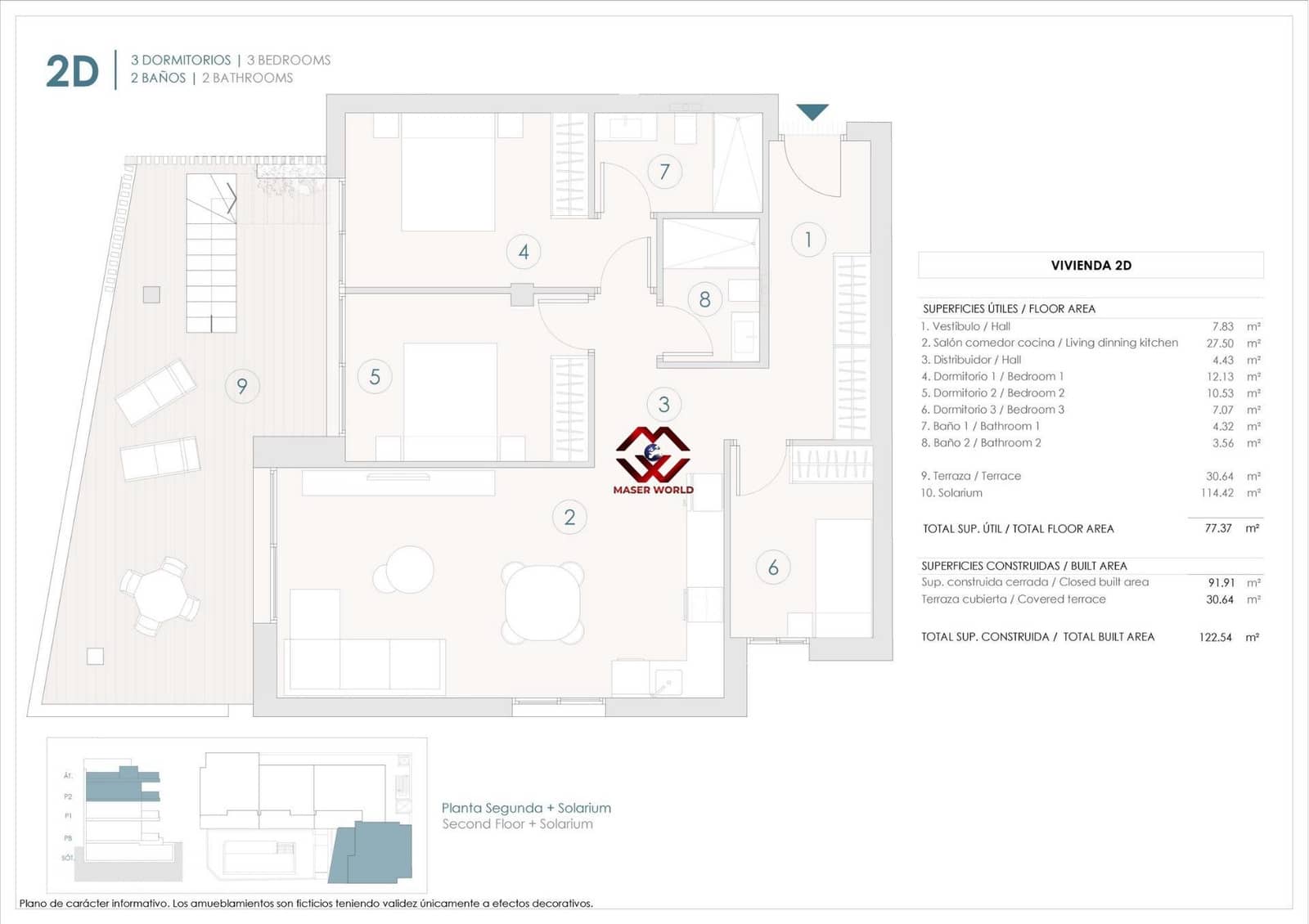 3 soveværelse Penthouse til salg i Benijofar med swimmingpool garage - € 410.000 (Ref: 9778049)