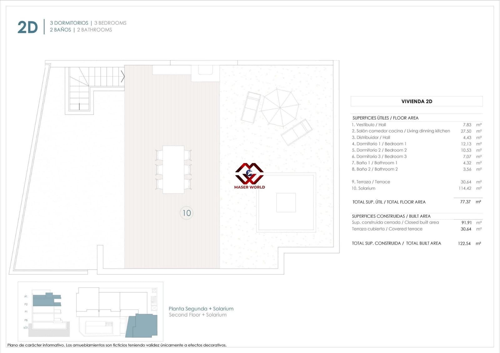 3 soveværelse Penthouse til salg i Benijofar med swimmingpool garage - € 410.000 (Ref: 9778049)