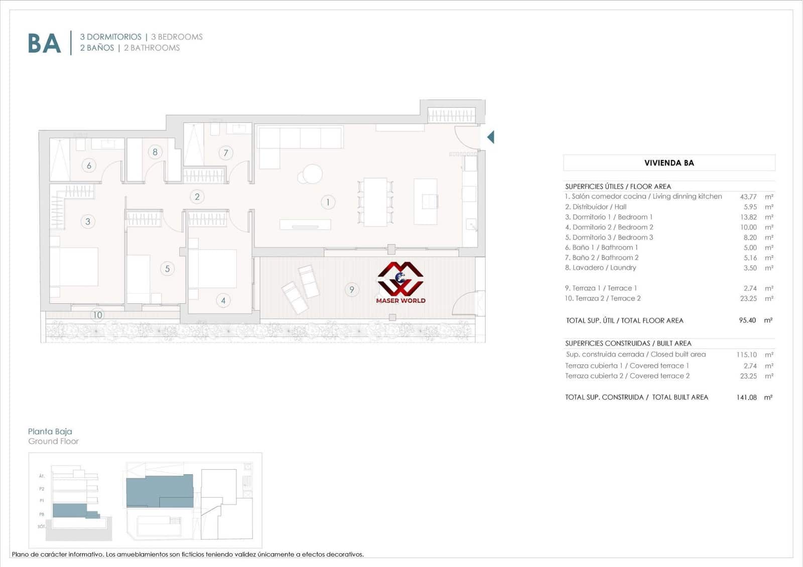 3 chambre Appartement à vendre à Benijofar avec piscine garage - 350 000 € (Ref: 9778053)