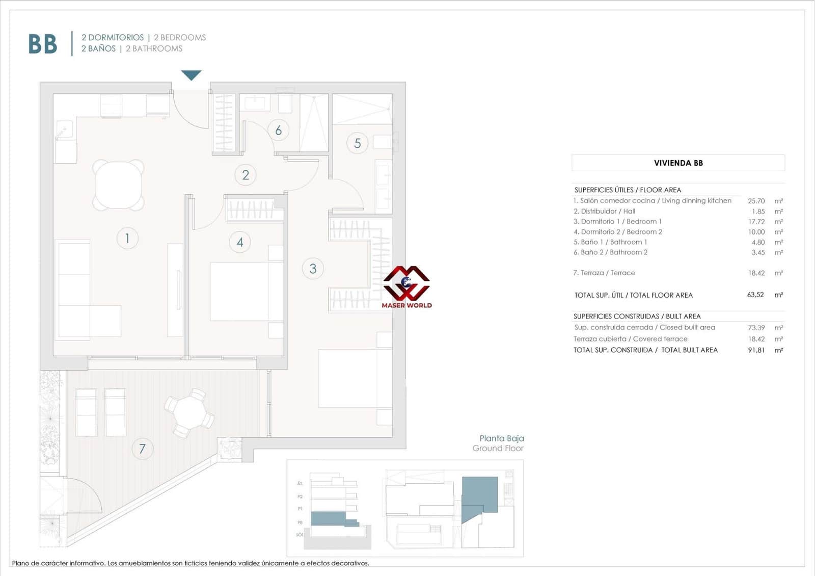 2 bedroom Apartment for sale in Benijofar with pool garage - € 325,000 (Ref: 9778054)