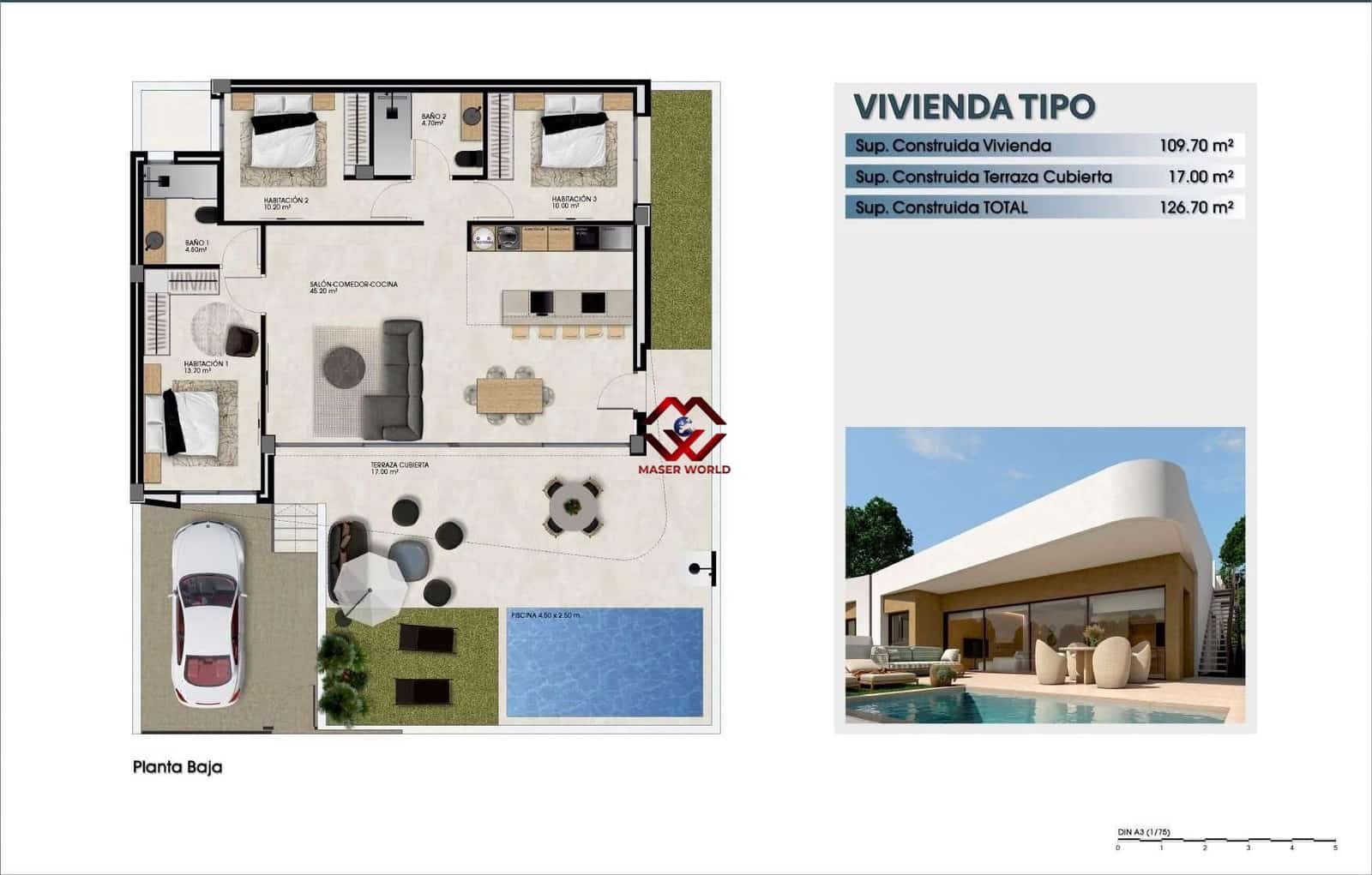 3 chambre Villa/Maison à vendre à Dolores avec piscine garage - 419 900 € (Ref: 9780483)