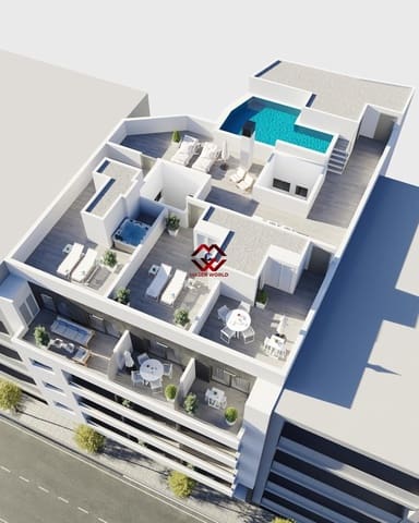 3 makuuhuone Kattohuoneisto myytävänä paikassa Torrevieja mukana uima-altaan 
autotalli - 469 000 € (Ref: 9783047)