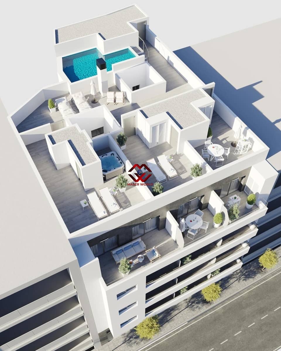 2 makuuhuone Kattohuoneisto myytävänä paikassa Torrevieja mukana uima-altaan 
autotalli - 419 000 € (Ref: 9783048)