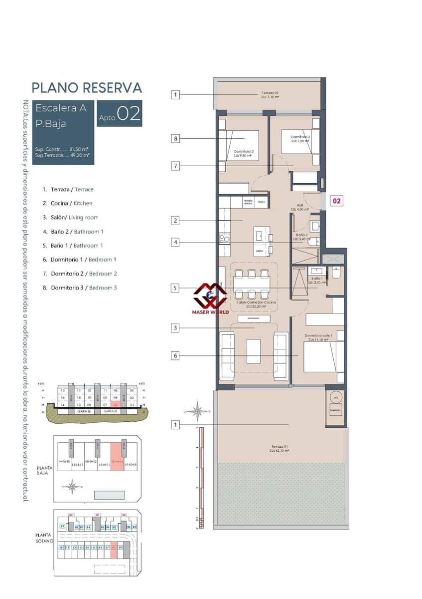 3 soverom Leilighet til salgs i Benijofar med svømmebasseng garasje - € 329 900 (Ref: 9783053)