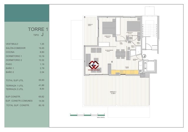 2 camera da letto Attico in vendita in Guardamar del Segura con piscina garage - 445.000 € (Rif: 9783061)