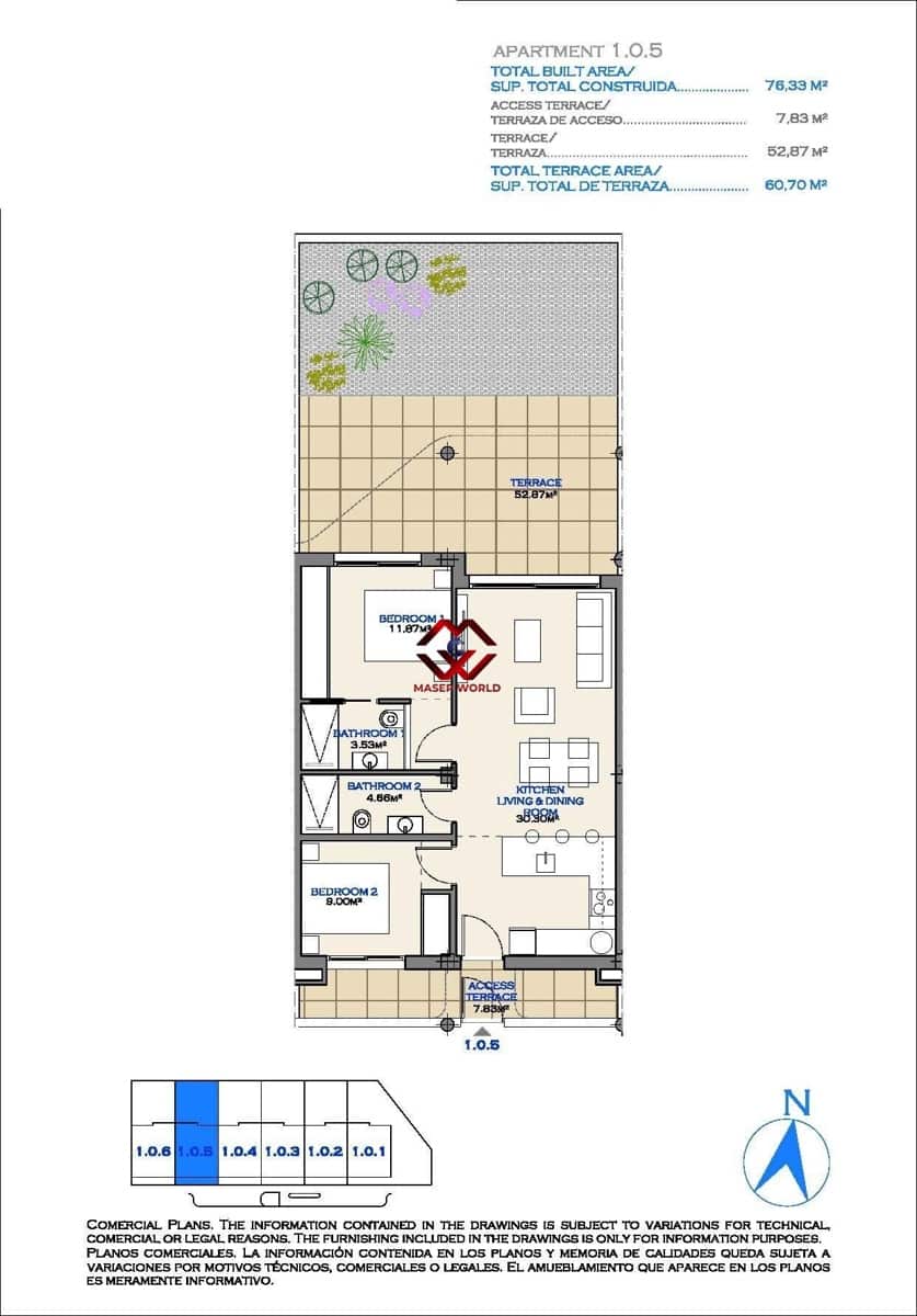 2 soverom Leilighet til salgs i Los Alcazares med svømmebasseng garasje - € 269 000 (Ref: 9783545)