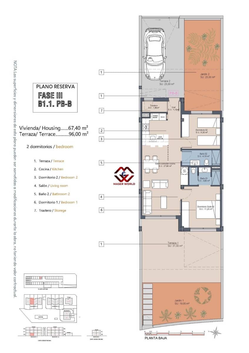 2 soverom Leilighet til salgs i Los Alcazares med svømmebasseng garasje - € 269 900 (Ref: 9783546)